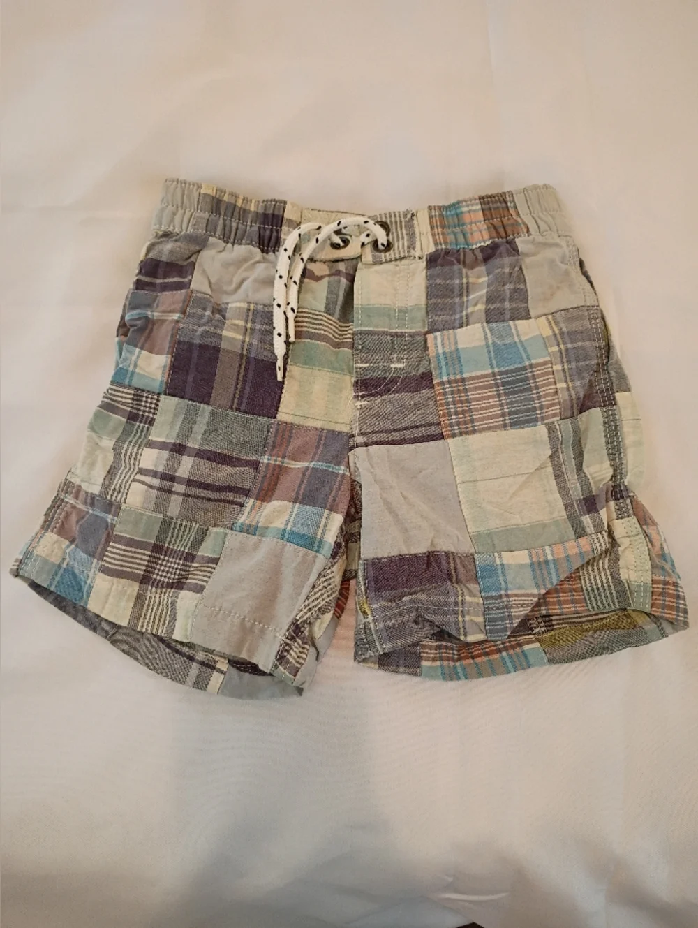 toddler boy Baby Gap Shorts Kids khaki plaid drawsting multicolor size 3T